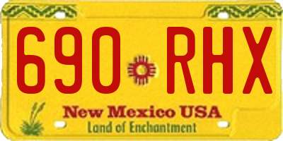 NM license plate 690RHX