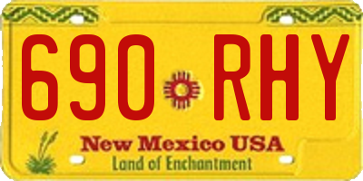 NM license plate 690RHY