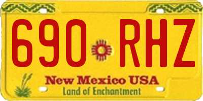 NM license plate 690RHZ
