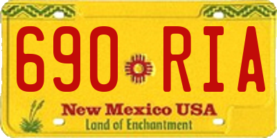 NM license plate 690RIA
