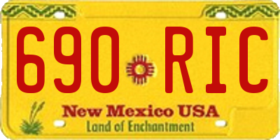 NM license plate 690RIC