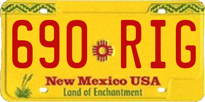 NM license plate 690RIG