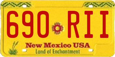 NM license plate 690RII