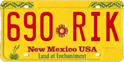 NM license plate 690RIK