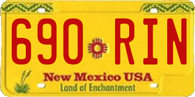NM license plate 690RIN
