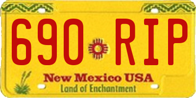 NM license plate 690RIP