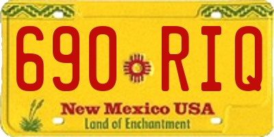 NM license plate 690RIQ