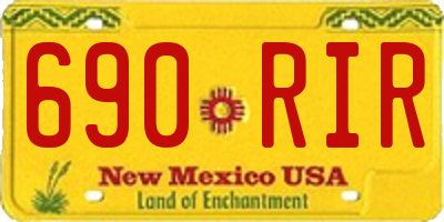NM license plate 690RIR