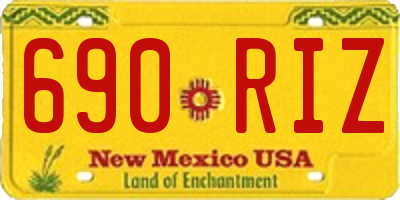 NM license plate 690RIZ