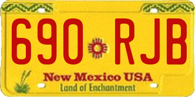 NM license plate 690RJB