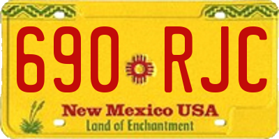 NM license plate 690RJC