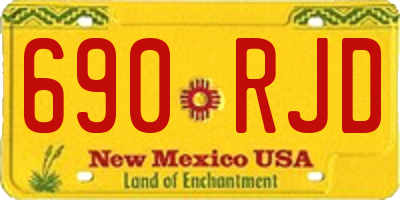 NM license plate 690RJD