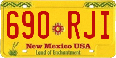 NM license plate 690RJI