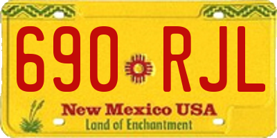 NM license plate 690RJL