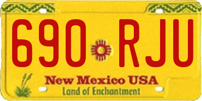 NM license plate 690RJU