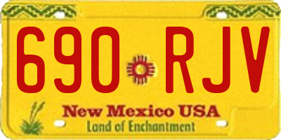 NM license plate 690RJV