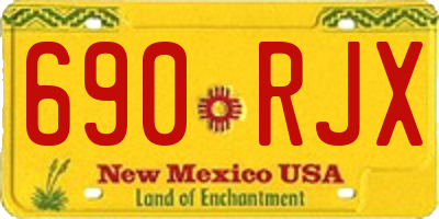 NM license plate 690RJX
