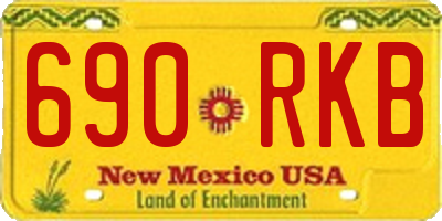 NM license plate 690RKB