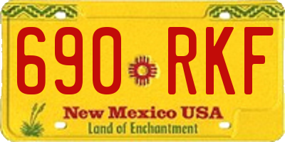 NM license plate 690RKF