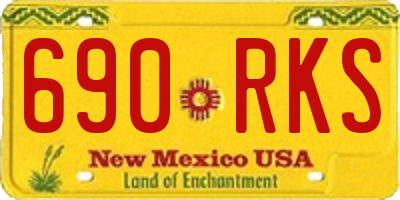 NM license plate 690RKS