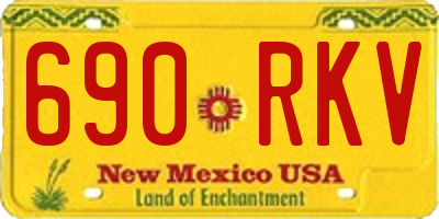 NM license plate 690RKV