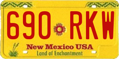 NM license plate 690RKW