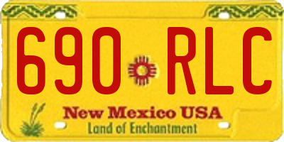 NM license plate 690RLC