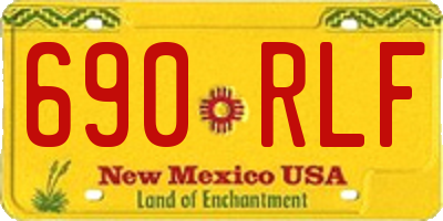 NM license plate 690RLF
