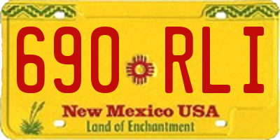 NM license plate 690RLI