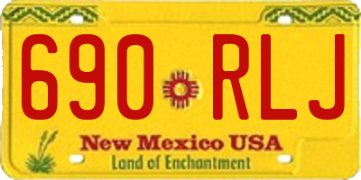 NM license plate 690RLJ