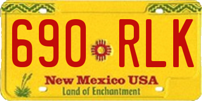 NM license plate 690RLK