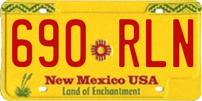 NM license plate 690RLN