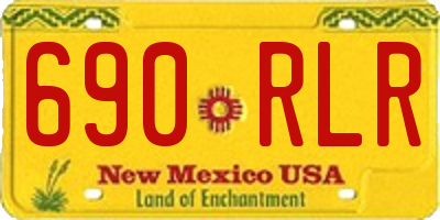 NM license plate 690RLR