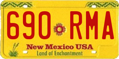 NM license plate 690RMA