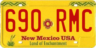 NM license plate 690RMC