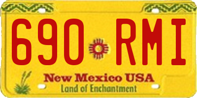 NM license plate 690RMI