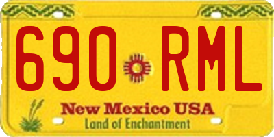 NM license plate 690RML