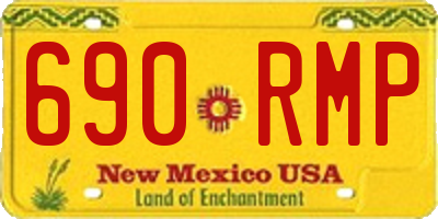 NM license plate 690RMP