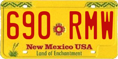 NM license plate 690RMW
