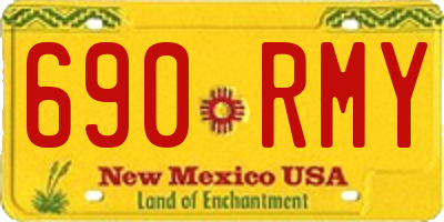 NM license plate 690RMY