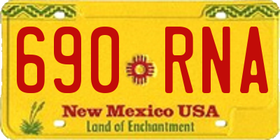 NM license plate 690RNA