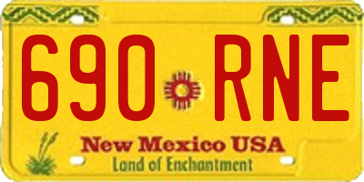 NM license plate 690RNE