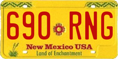 NM license plate 690RNG