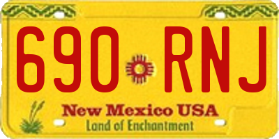 NM license plate 690RNJ