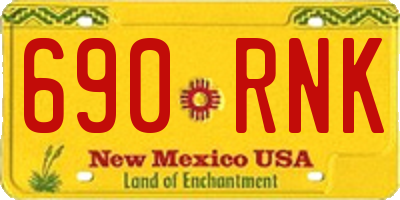 NM license plate 690RNK