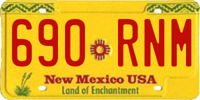 NM license plate 690RNM