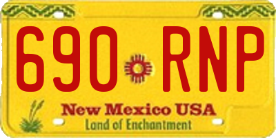 NM license plate 690RNP