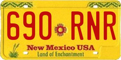 NM license plate 690RNR