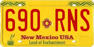 NM license plate 690RNS