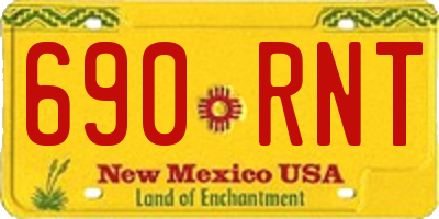 NM license plate 690RNT